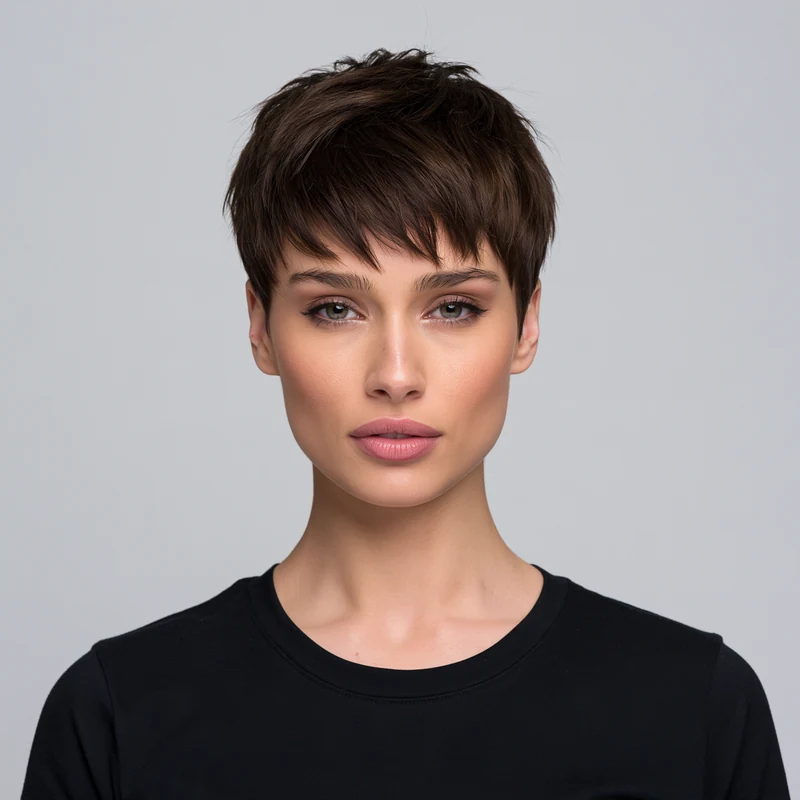 AI-generated Textured pixie hairstyle inspiration