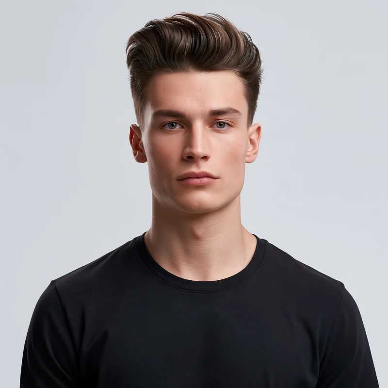 AI-generated Soft quiff hairstyle inspiration